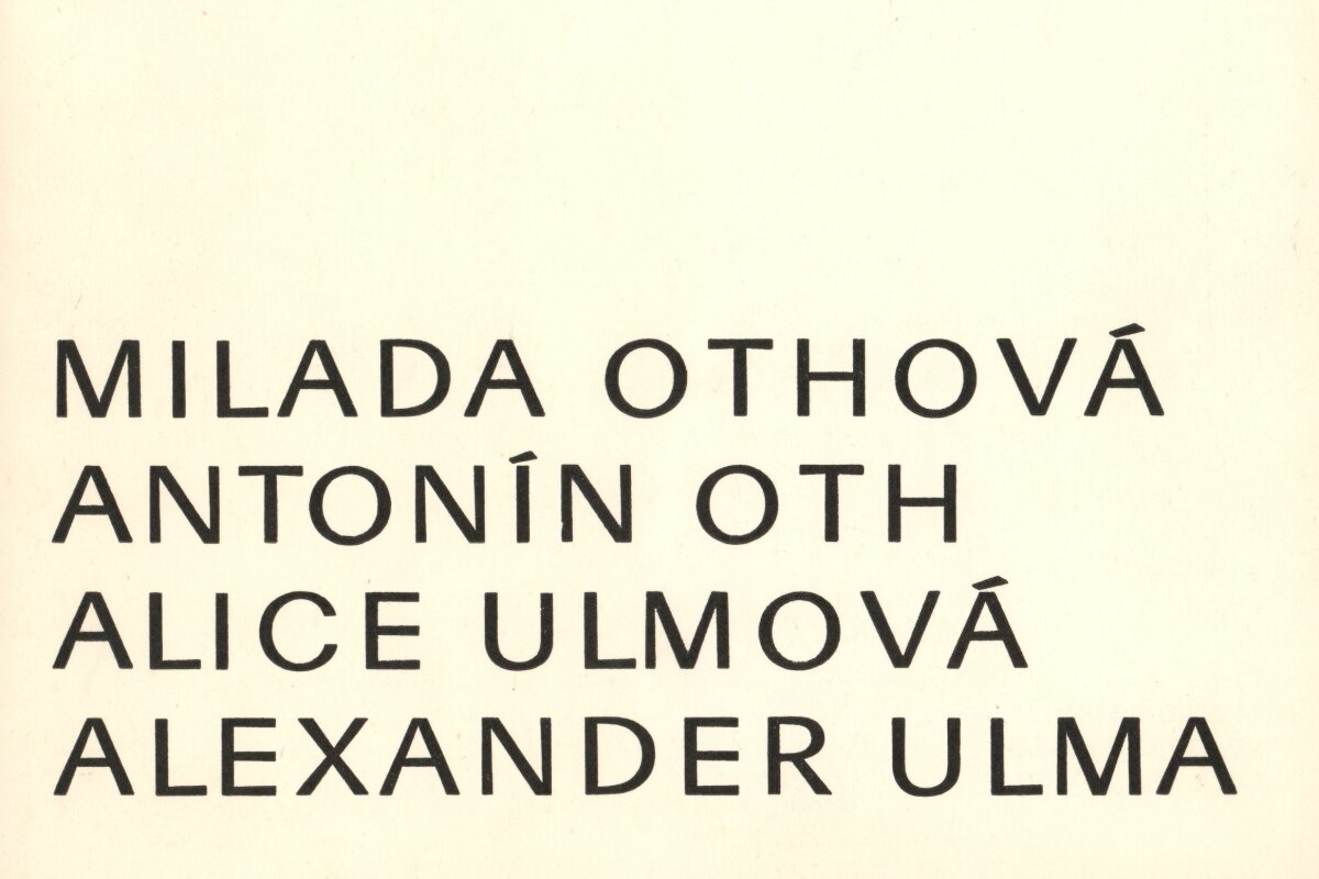 Milada Othová – medaile, Antonín Oth – sklo, Alice a Alexandr Ulmovi – tkané tapiserie